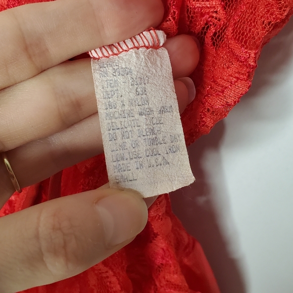 Red lacey intimates top - Picture 6 of 6
